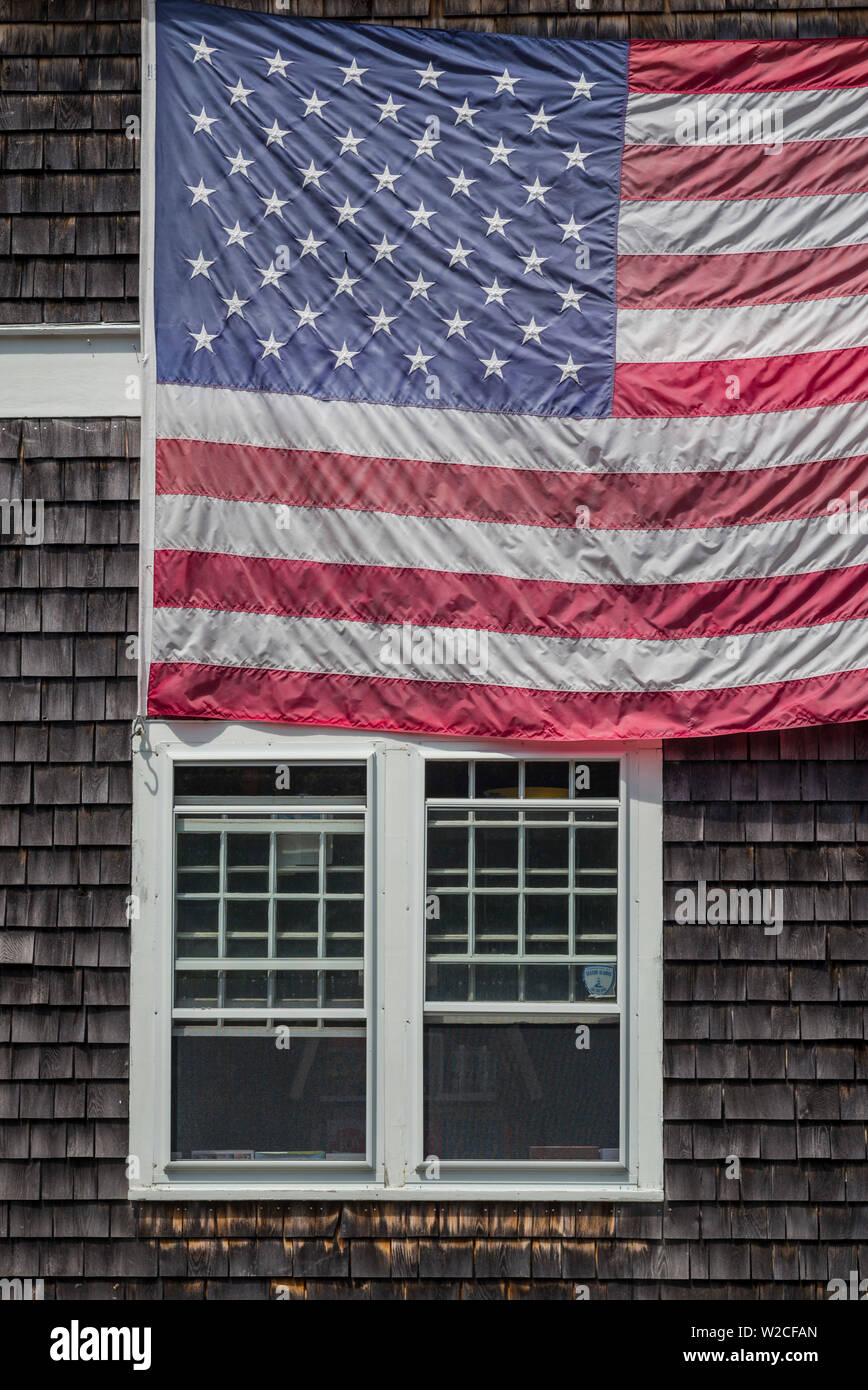 Stati Uniti d'America, Massachusetts, Cape Cod, Chatham, noi bandiera Foto Stock