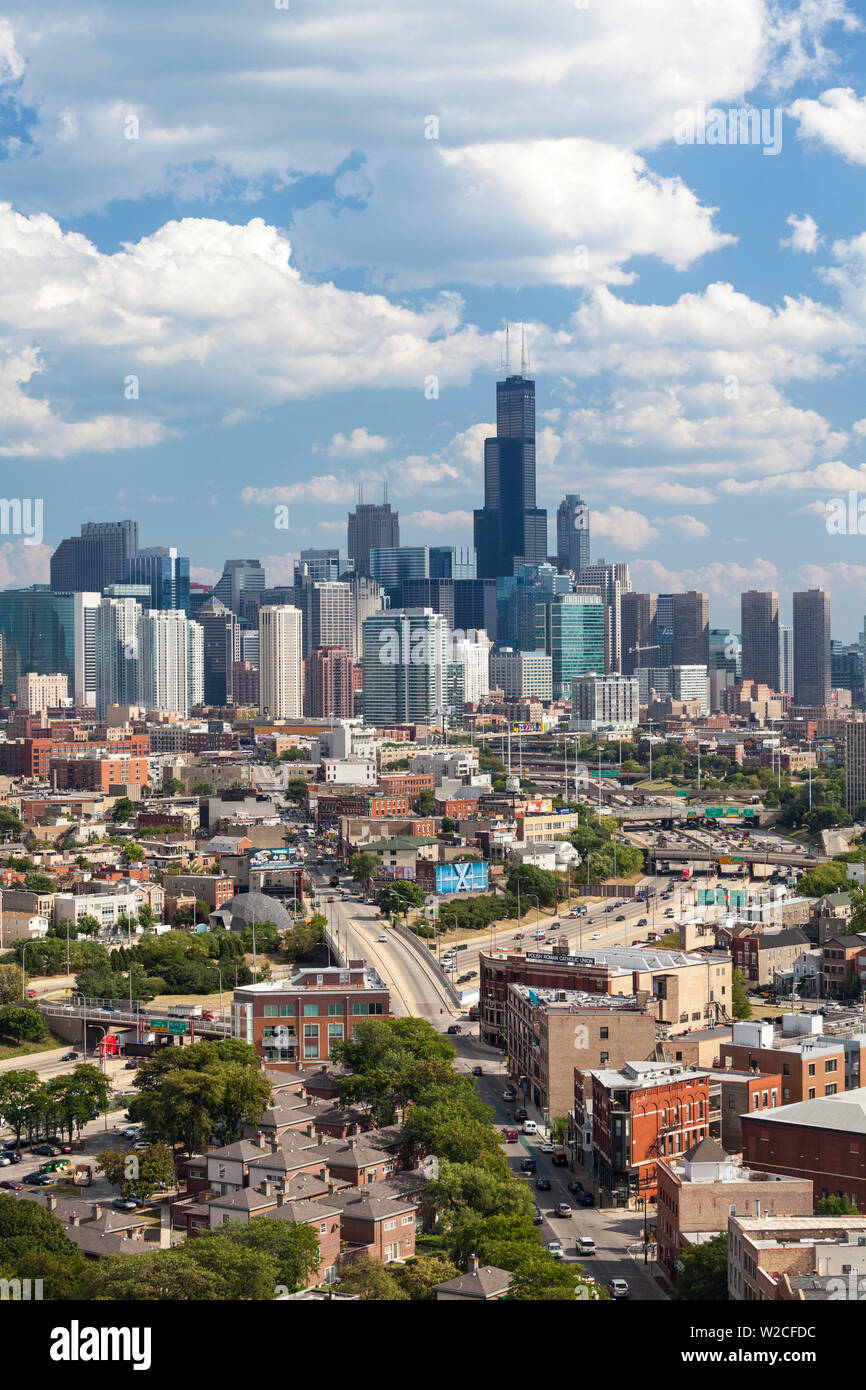 Stati Uniti d'America, Illinois, Chicago, skyline della città Foto Stock