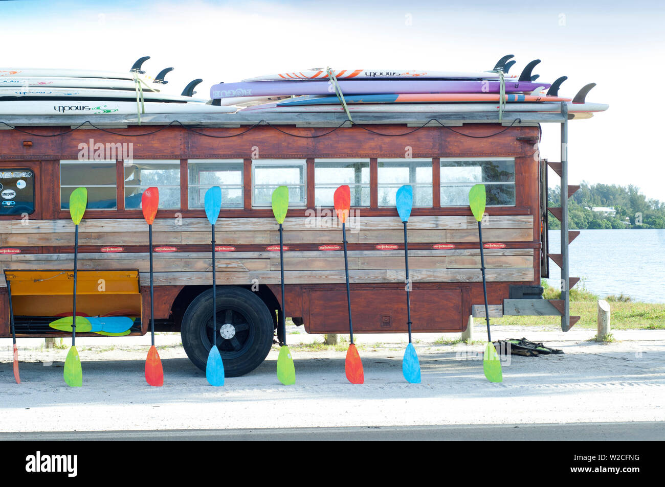 Florida, Anna Maria Island, Paddleboard bus, noleggio, Manatee County, Foto Stock