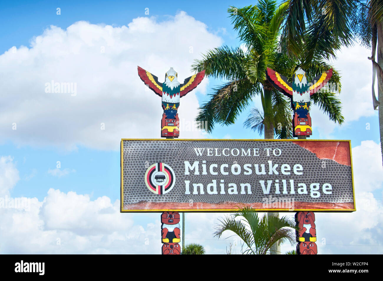 Florida Everglades National Park, Miccosukee Indian Village, museo, Sentiero Tamiami per voli Foto Stock