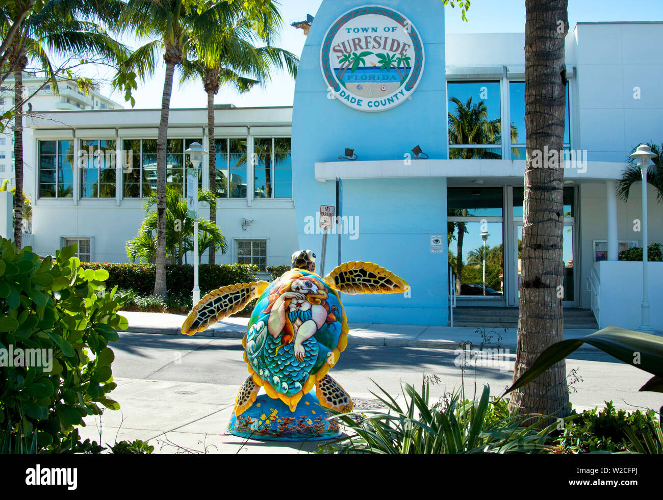 Florida, Surfside Miami Beach, North Miami Beach, tartaruga a piedi, arte pubblica Foto Stock
