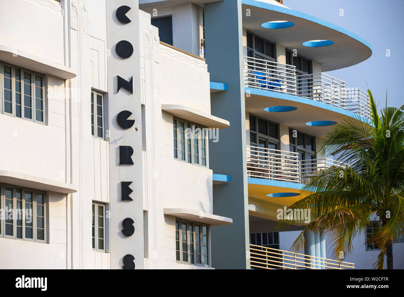 U.S.A, Miami Miami Beach South Beach Ocean Drive, Congress Hotel Foto Stock