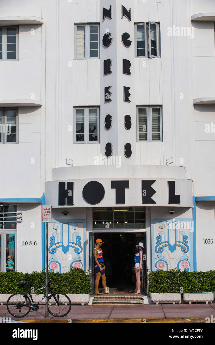 U.S.A, Miami Miami Beach South Beach Ocean Drive, Congress Hotel Foto Stock