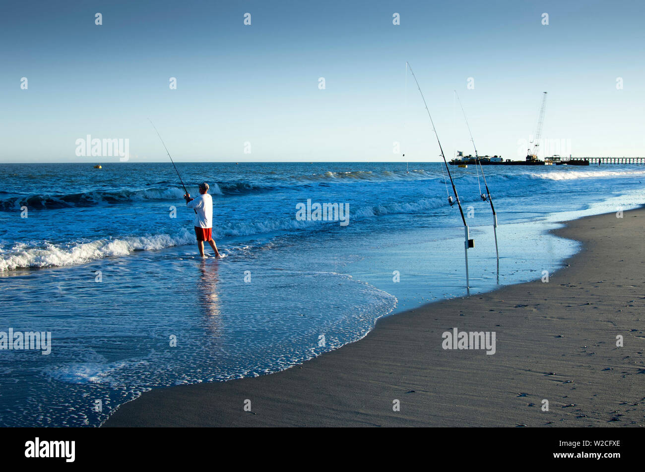 Myrtle Beach, Grand Strand, pesca, Carolina del Sud Foto Stock