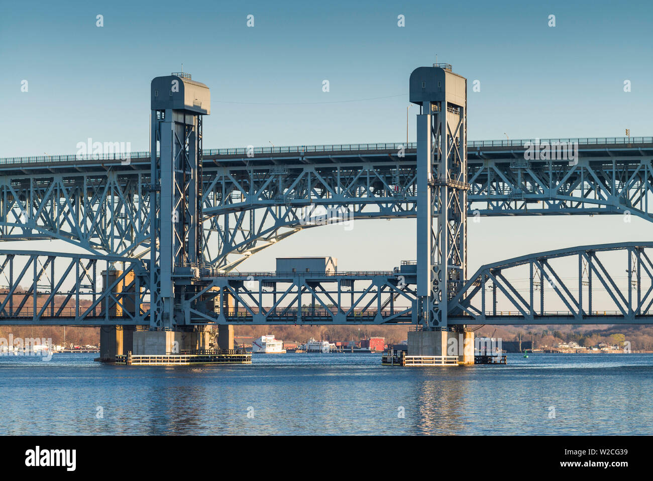 Stati Uniti d'America, Connecticut, New London, instradare I-95 bridge Foto Stock