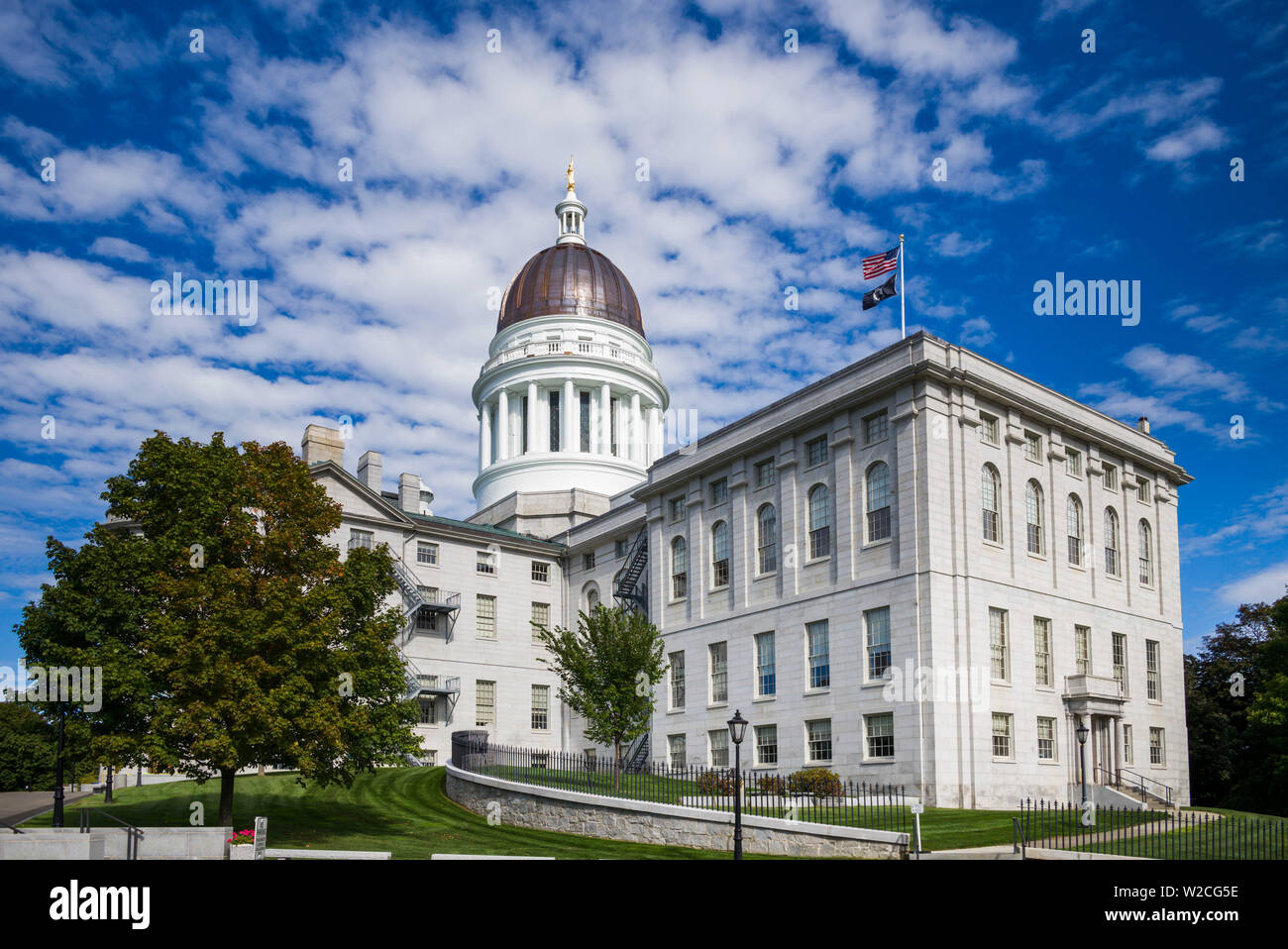 Stati Uniti d'America, Maine, Augusta, Maine State House, esterna Foto Stock
