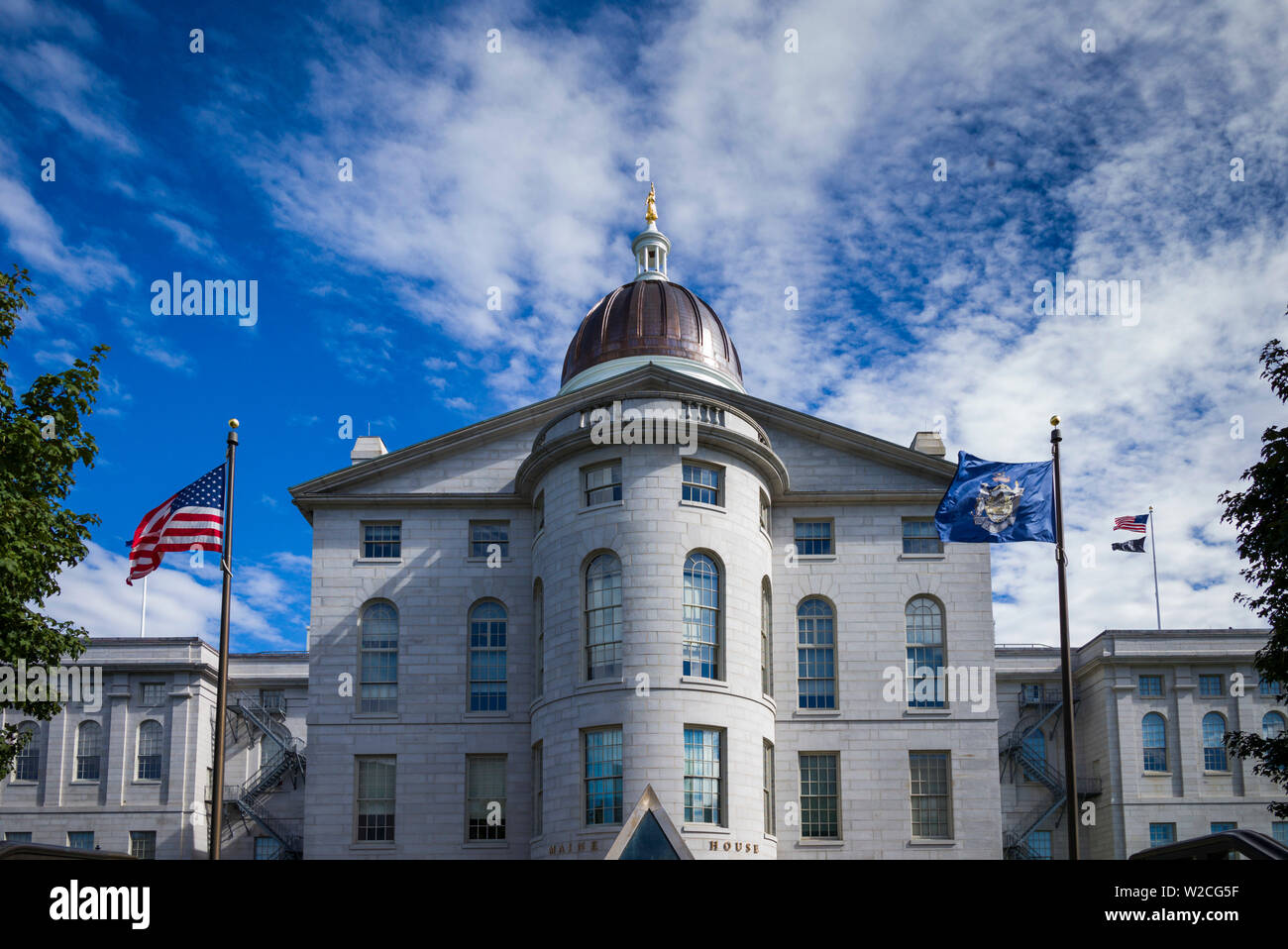Stati Uniti d'America, Maine, Augusta, Maine State House, esterna Foto Stock