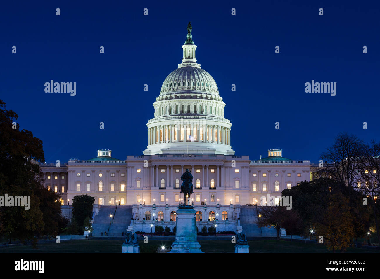 Stati Uniti d'America, Washington DC, il Campidoglio US, crepuscolo Foto Stock