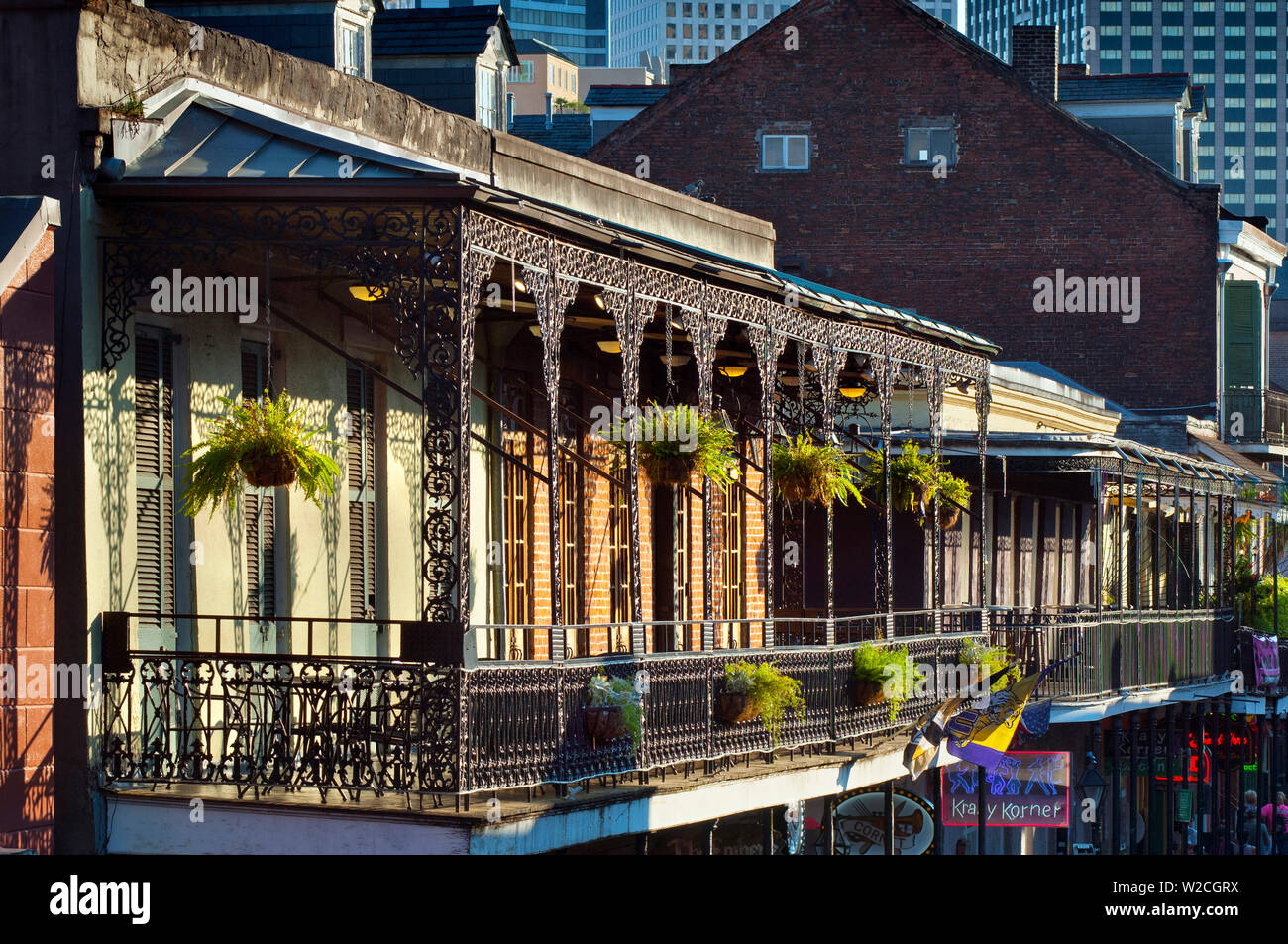 In Louisiana, New Orleans French Quarter, Bourbon Street Foto Stock