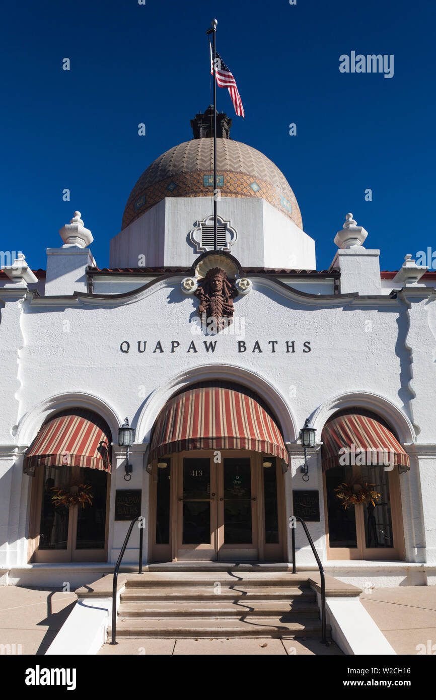 Stati Uniti d'America, Arkansas, Hot Springs Bathhouse, Fila, Bagni Quapaw Bathhouse Foto Stock