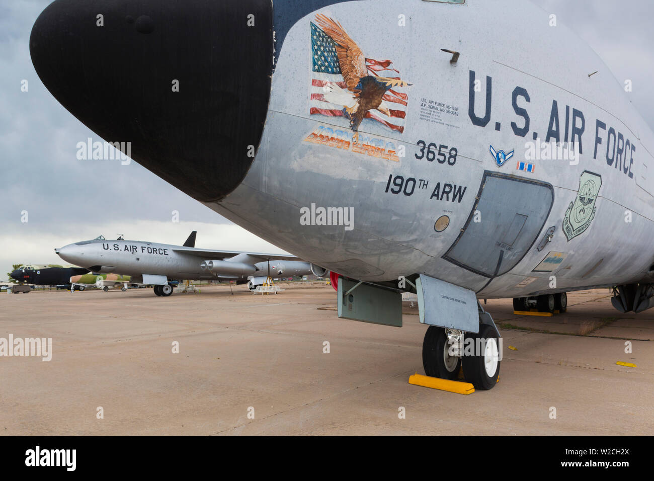 Stati Uniti d'America, Kansas, Wichita, Kansas Aviation Museum, Boeing KC-135 Tanker, fabbricato in Wichita Foto Stock