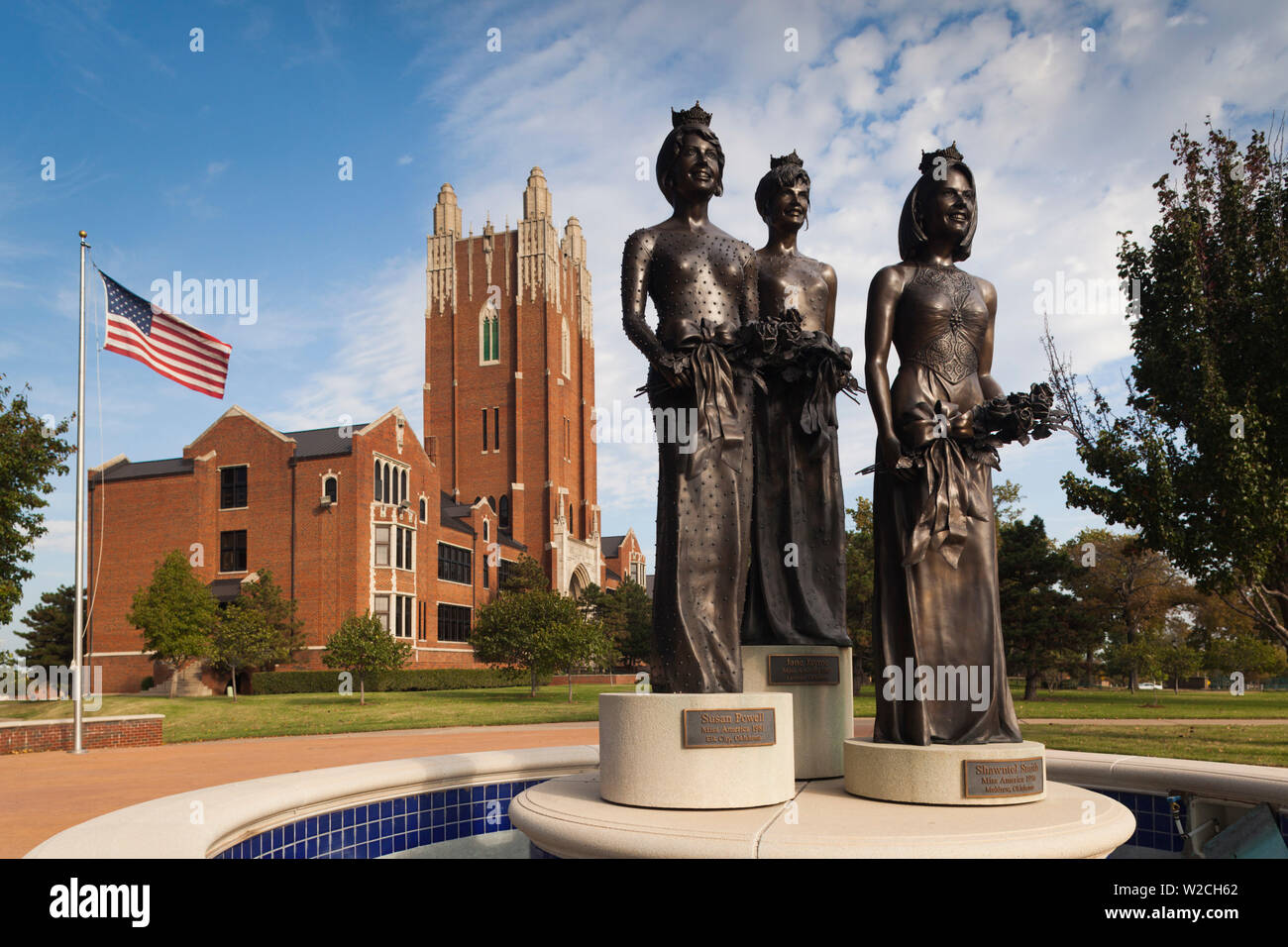 Stati Uniti d'America, Oklahoma, Oklahoma City, Miss America monumento, Oklahoma City University Foto Stock