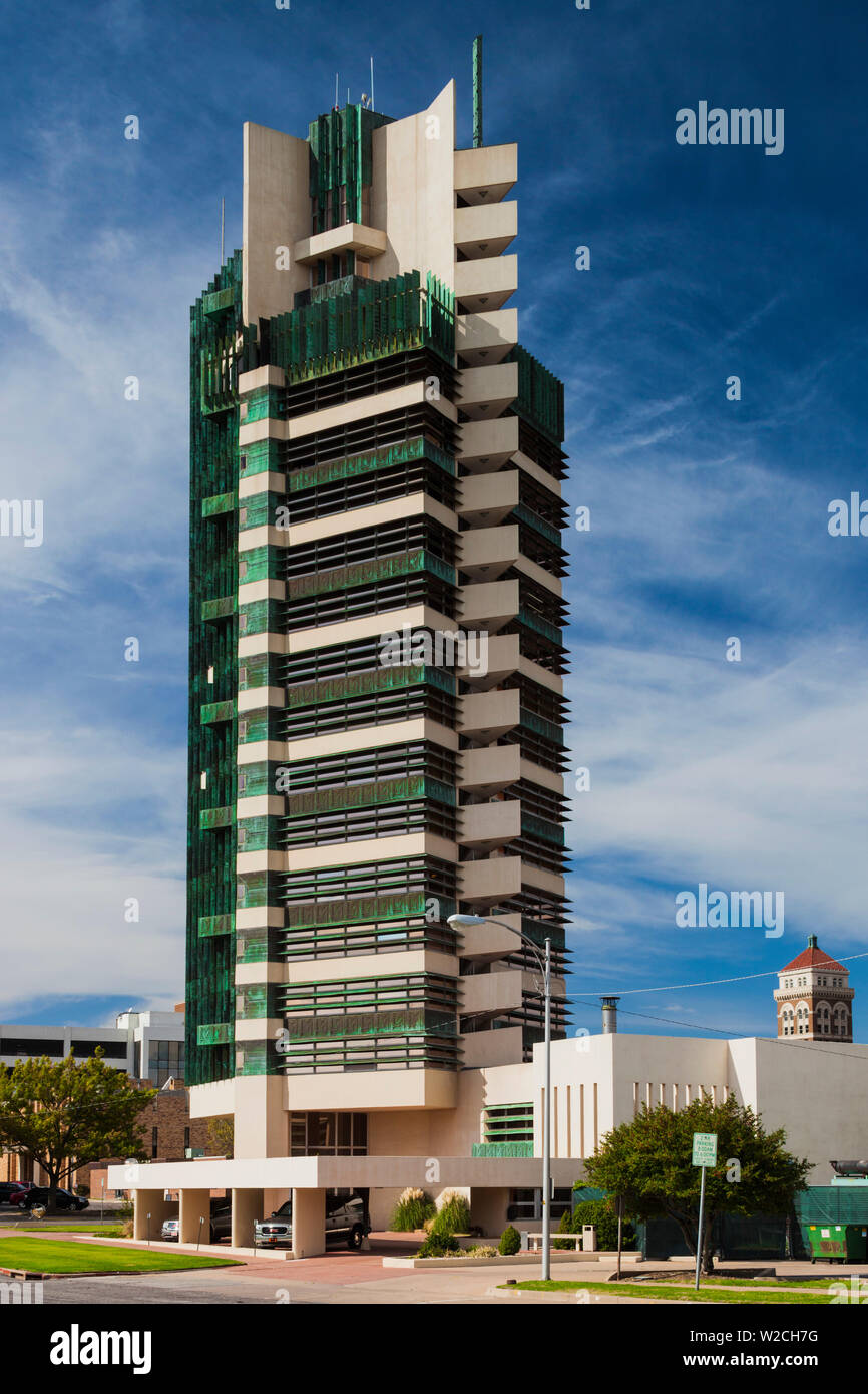 Stati Uniti d'America, Oklahoma, Bartlesville, Price Tower, solo grattacielo progettato da Frank Lloyd Wright, costruito nel 1956 Foto Stock