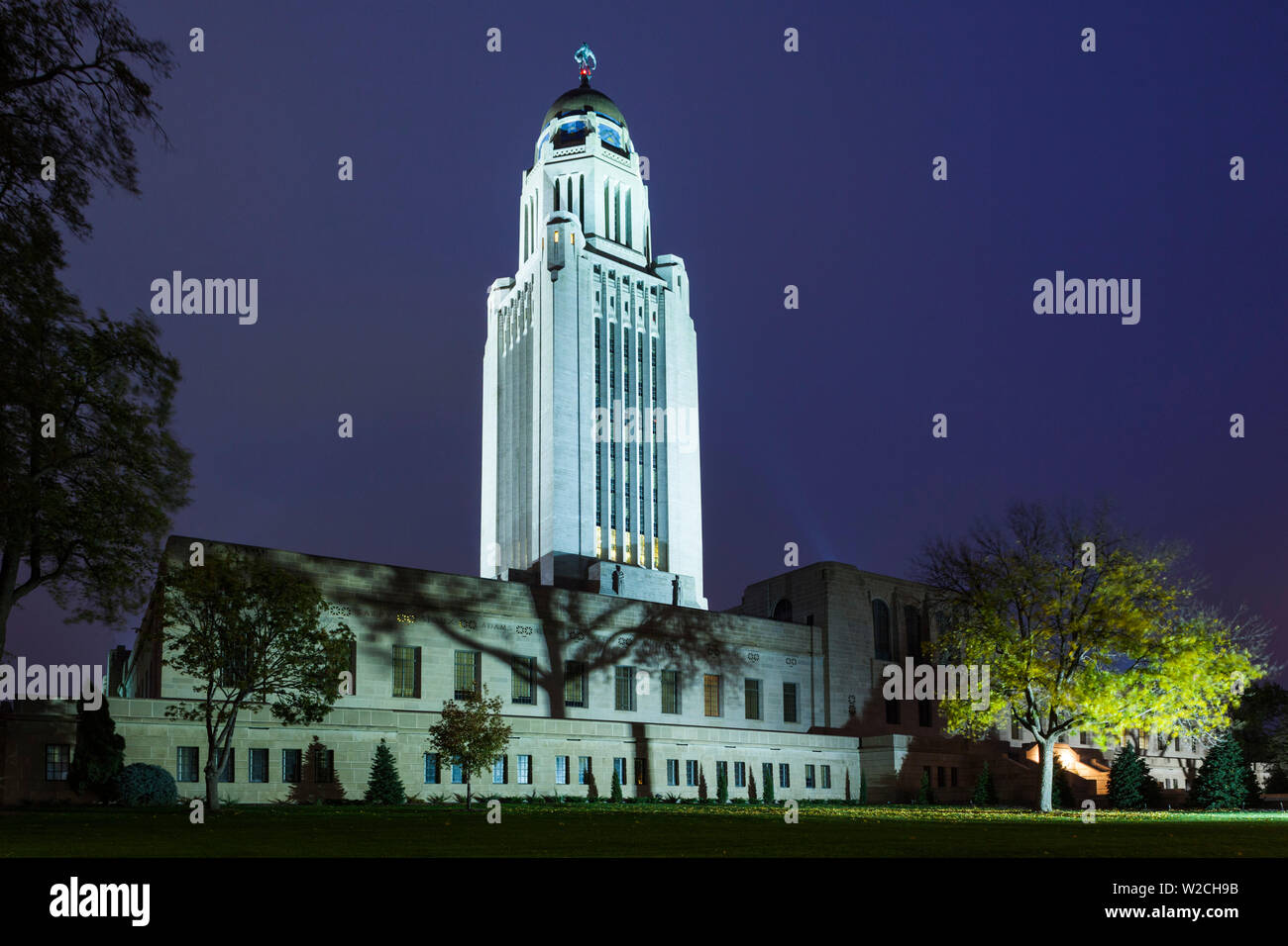 Stati Uniti d'America, Nebraska, Lincoln, Nebraska State Capitol Foto Stock