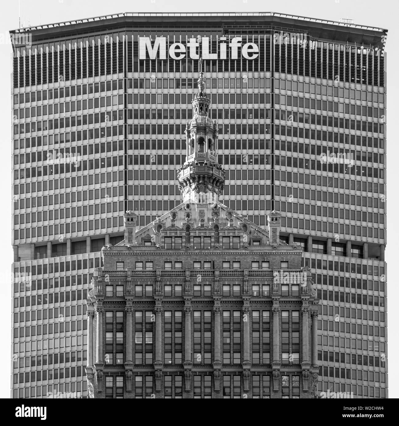 Helmsley e MetLife edifici, Park Avenue, Manhattan, New York, New York, Stati Uniti d'America Foto Stock