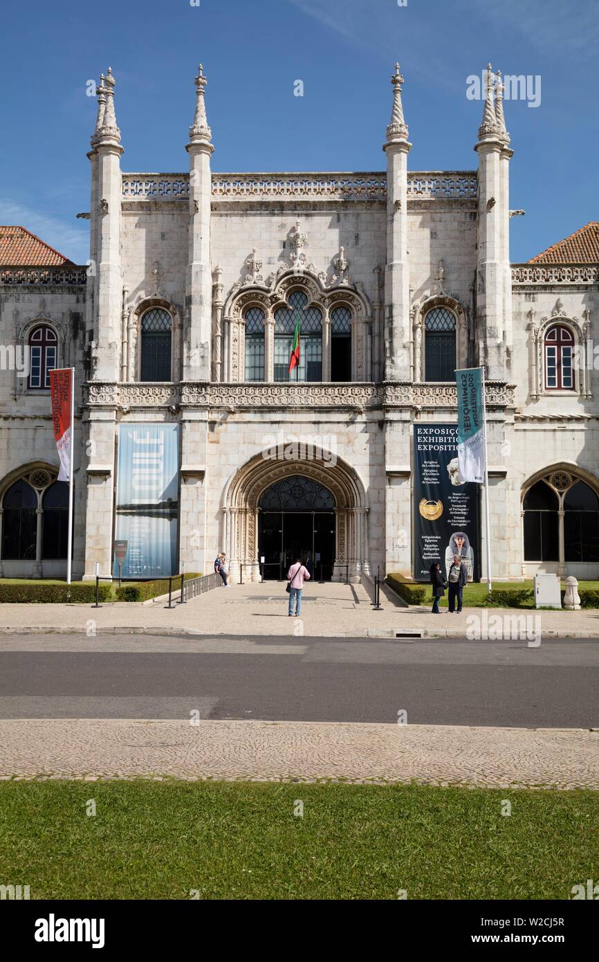 Museo archeologico, Mosteiro dos Jeronimos, Hieronymus Monastero, Sito Patrimonio Mondiale dell'UNESCO, Belem, Lisbona, Portogallo Foto Stock