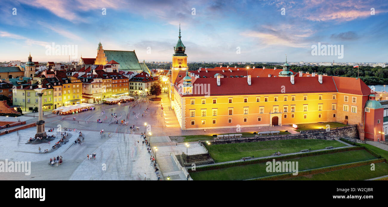 Panorama di Varsavia città vecchia, Polonia Foto Stock