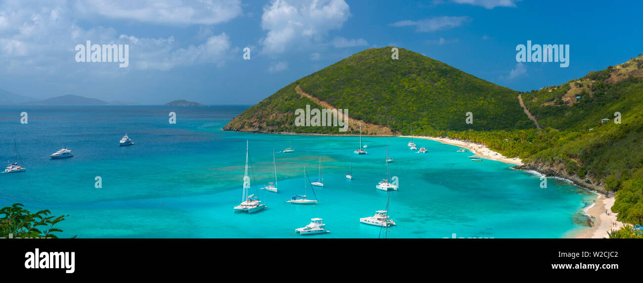 Caraibi, Isole Vergini Britanniche, Jost Van Dyke, Baia Bianca Foto Stock