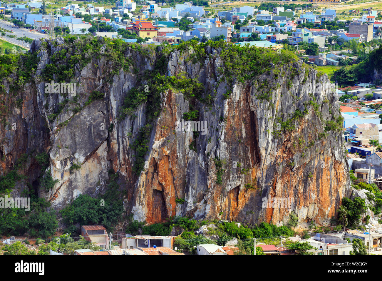 Vista da montagne di marmo, Da Nang, Vietnam Foto Stock