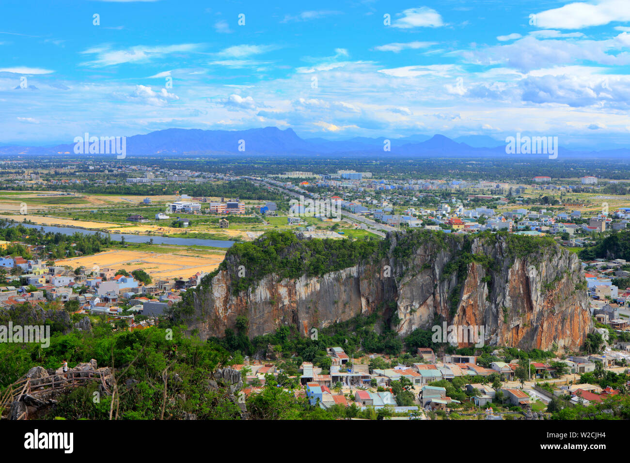 Vista da montagne di marmo, Da Nang, Vietnam Foto Stock