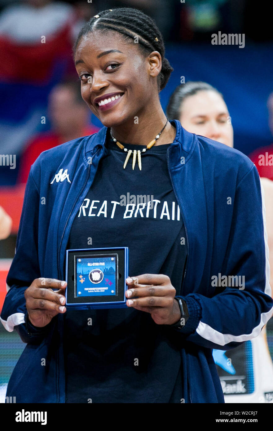 Fagbenle Temi di GBR è parte di tutto il team di star della Fiba donna Eurobasket 2019 Foto Stock