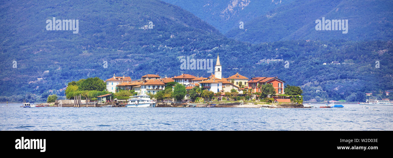 Isola Bella isola sul lago Maggiore, Lombardia, Italia settentrionale Foto Stock