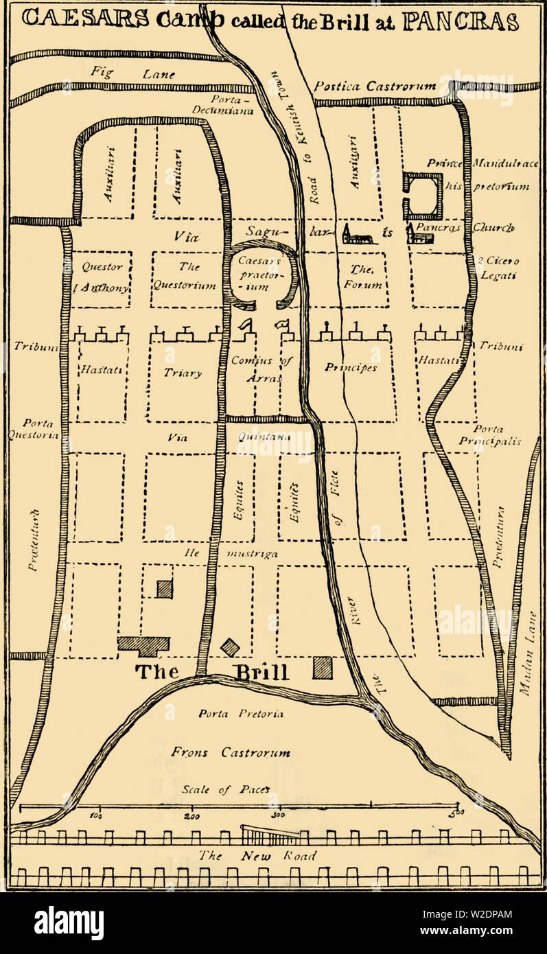 'Dr. Stukeley Piano del Camp a St Pancras.', c1750, C1876). Creatore: sconosciuto. Foto Stock