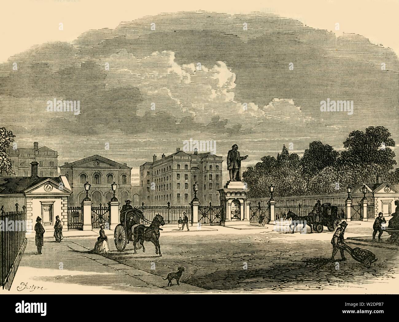 'Gateway del Foundling Hospital', C1876. Creatore: sconosciuto. Foto Stock