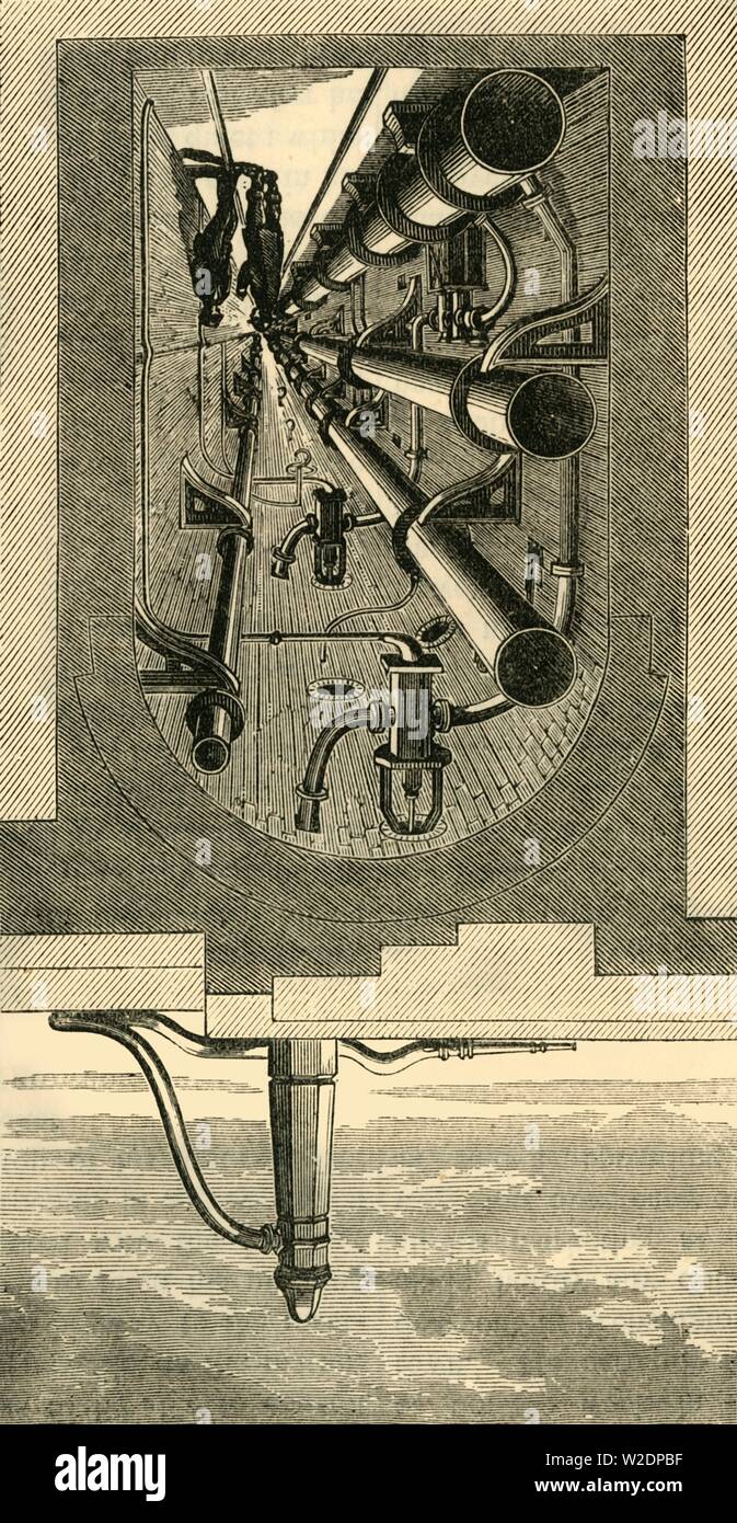 'Interno della metropolitana Holborn Viaduct', C1876. Creatore: sconosciuto. Foto Stock