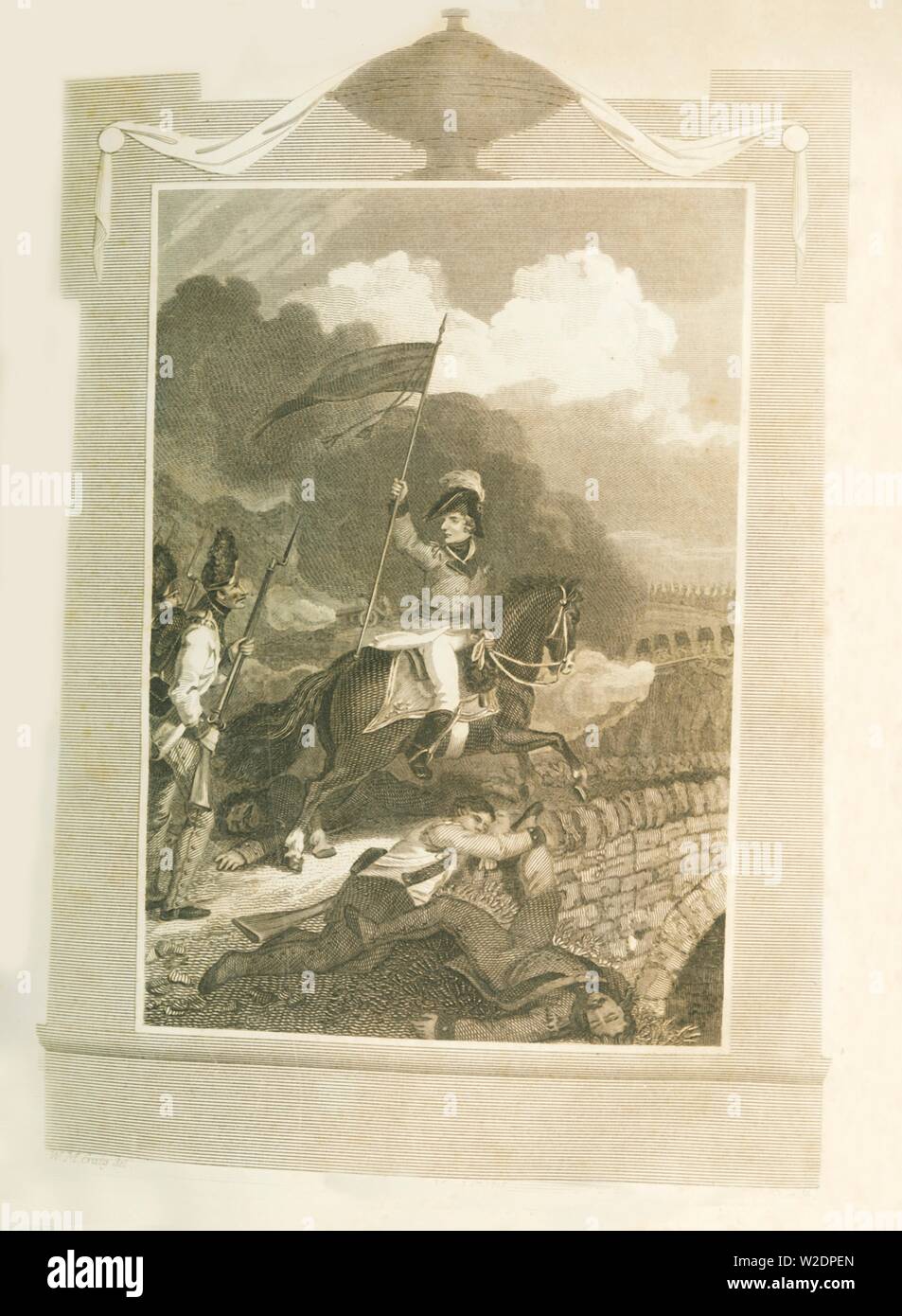 "Buonaparte atttempting per forzare il ponte di Arcola', (1796), 1816. Creatore: sconosciuto. Foto Stock