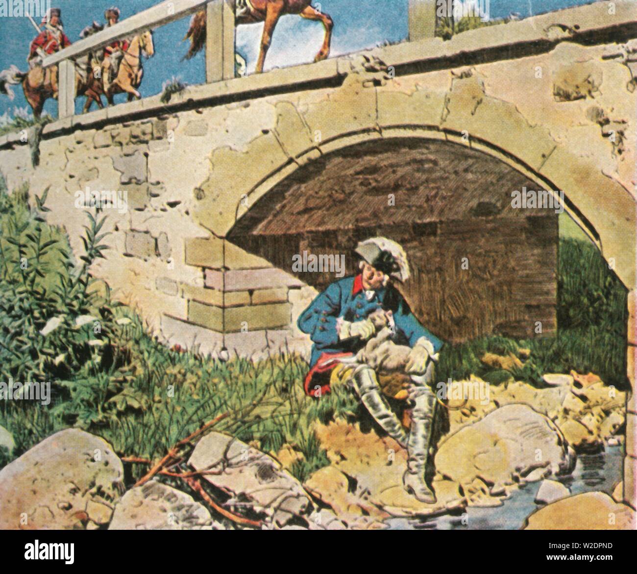 Federico il Grande sfugge alla cattura, 1745, (1936). Creatore: sconosciuto. Foto Stock