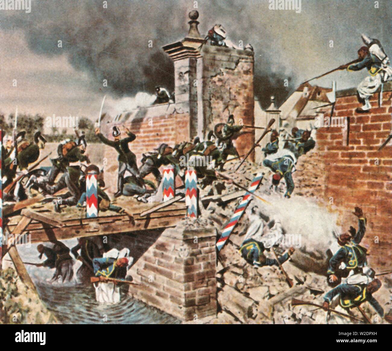 Storming di Landau Gate a Weissenburg, 4 agosto 1870, (1936). Creatore: sconosciuto. Foto Stock