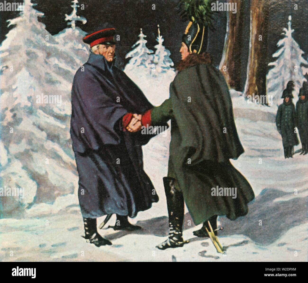 Yorck l'incontro con il generale russo Diebitsch, 25 dicembre 1812, (1936). Creatore: sconosciuto. Foto Stock