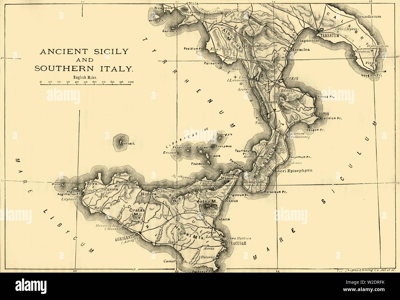 'Antica Sicilia e Italia meridionale", 1890. Creatore: sconosciuto. Foto Stock