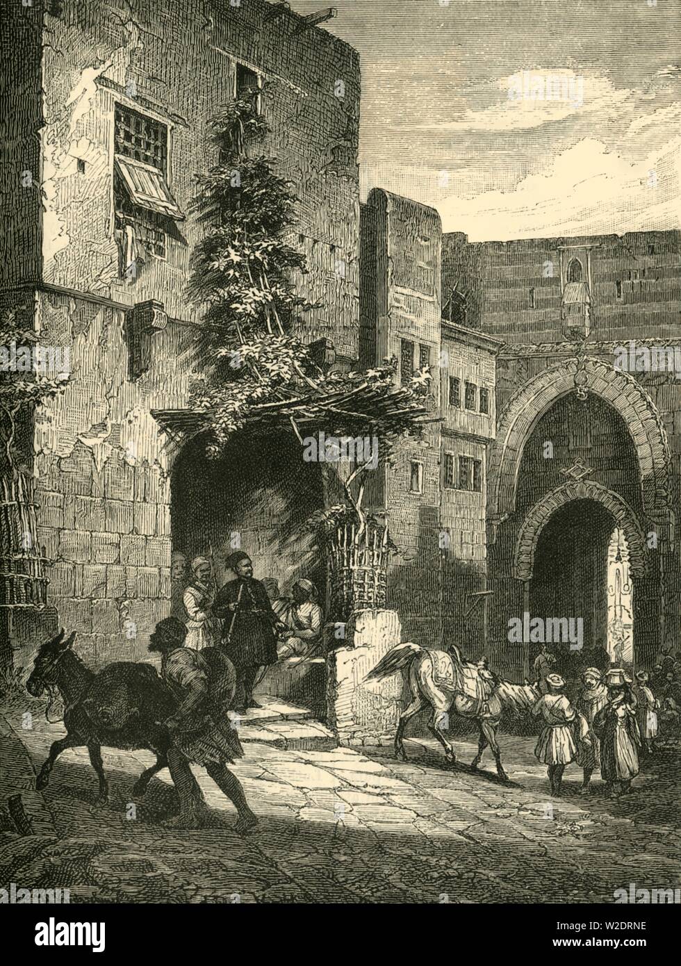'Door dei Mamelucchi, la Cittadella, Cairo', 1890. Creatore: sconosciuto. Foto Stock