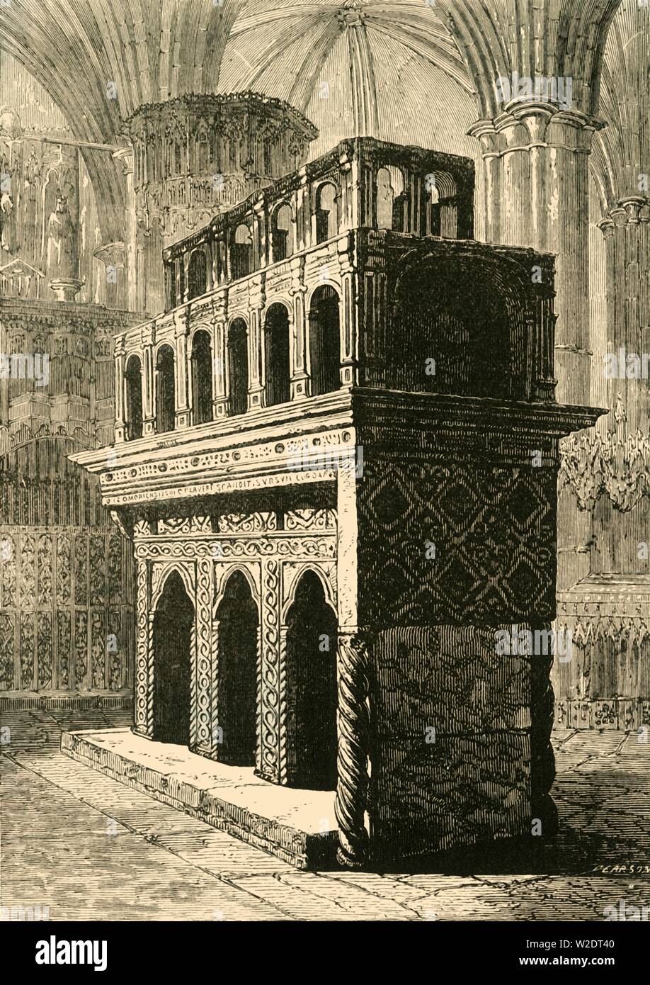 'Shrine di Edoardo il confessore, Westminster Abbey', 1890. Creatore: sconosciuto. Foto Stock