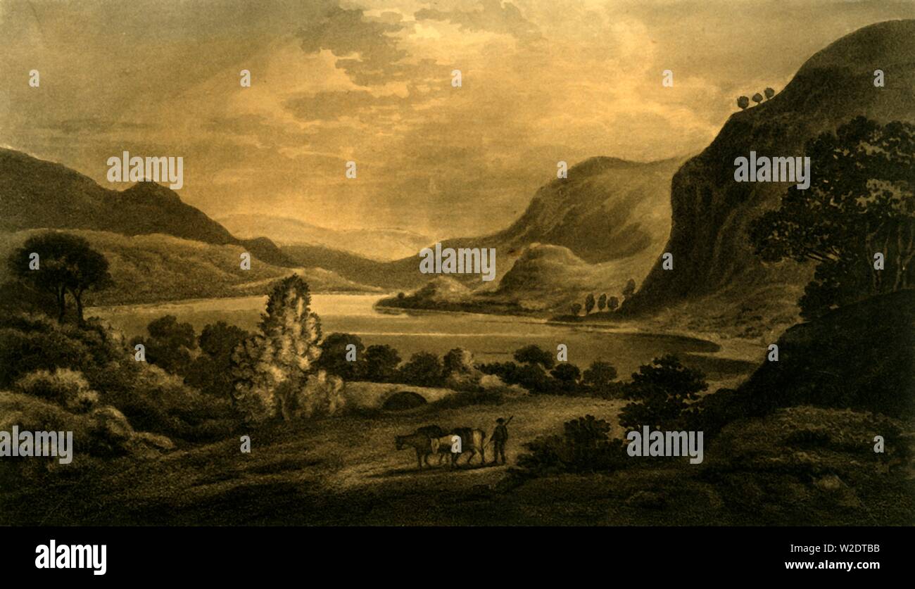 'Loch Lubnaig, West-end', 1802. Creatore: sconosciuto. Foto Stock