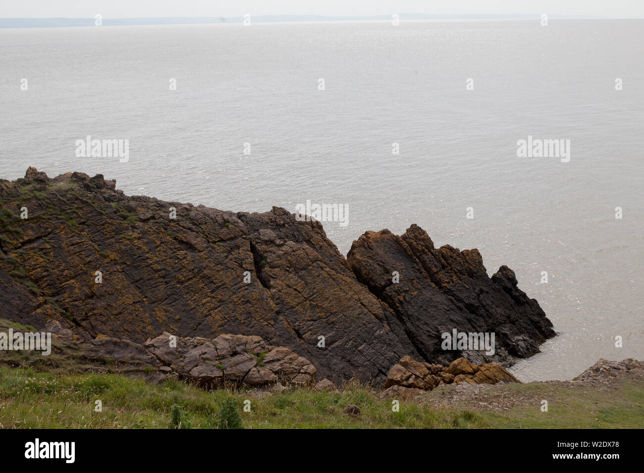 Brean giù Fort, Somerset, Inghilterra Foto Stock