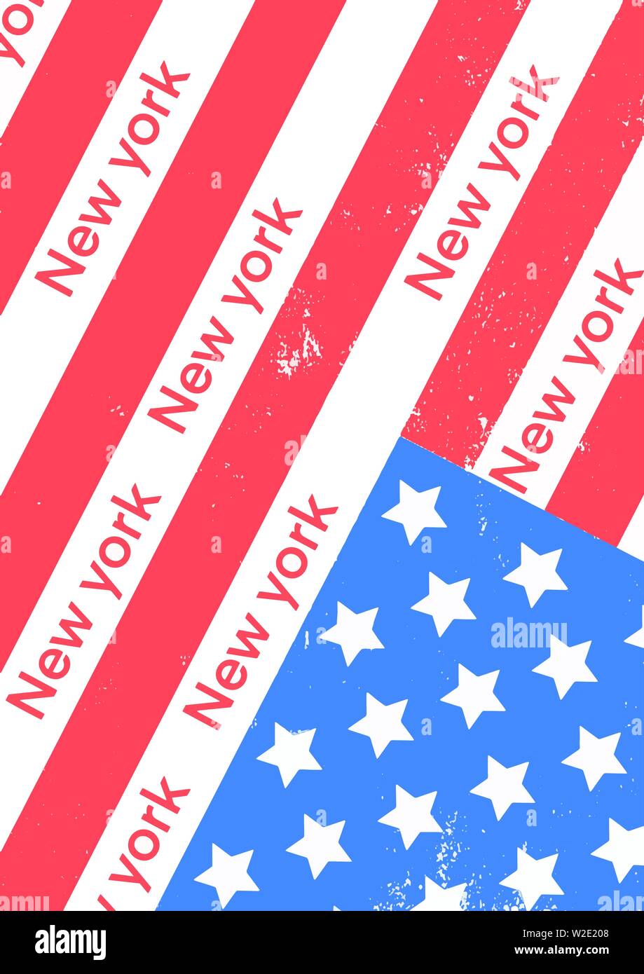 Bandiera di New York Illustrazione Vettoriale