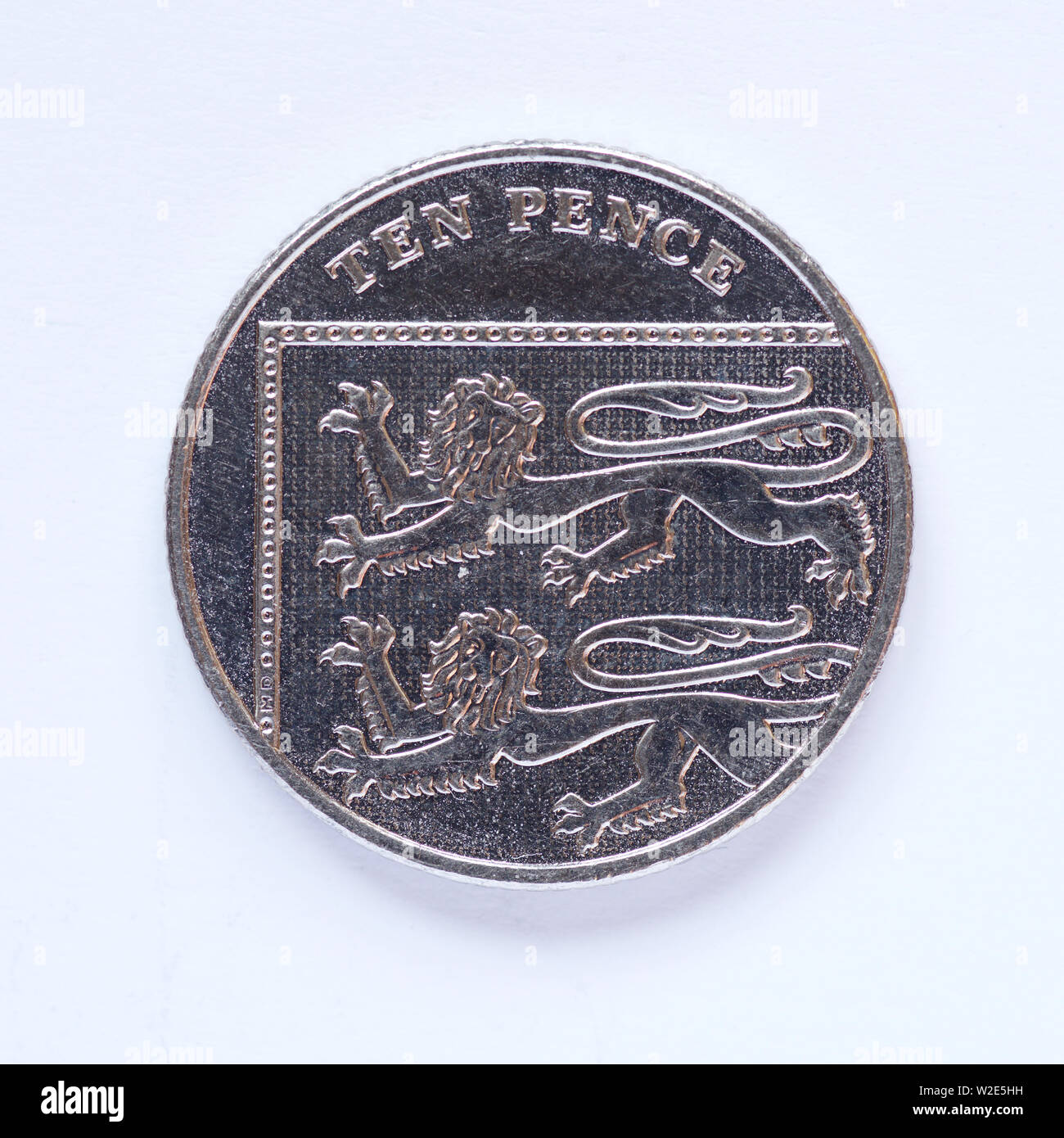 British 10 pence Coin - 2015 Foto Stock