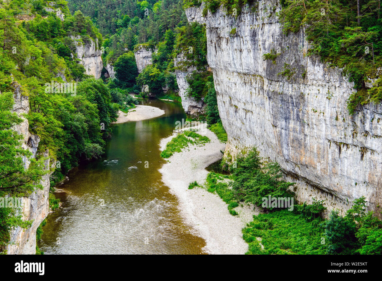 Saint-Geotrges-de-Levejac, comune Gorges du Tarn, dipartimento della Lozère, Occitanie, Francia. Foto Stock