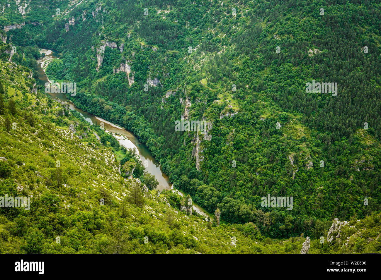 Cabrunas, Sainte Enimie. Languedoc Roussillon Lozère, Francia Foto Stock