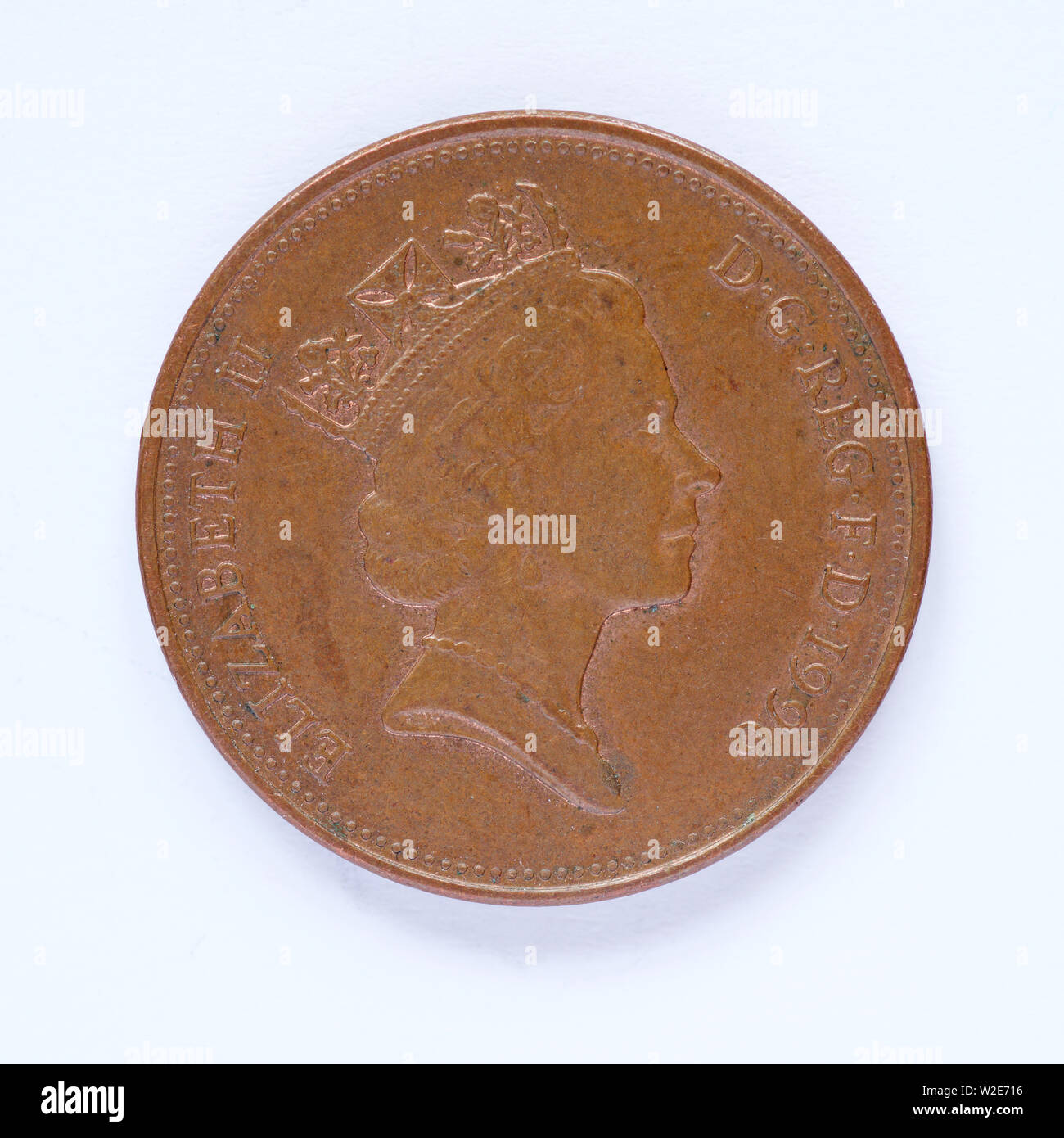 British 2 pence coin - 1996 Foto Stock