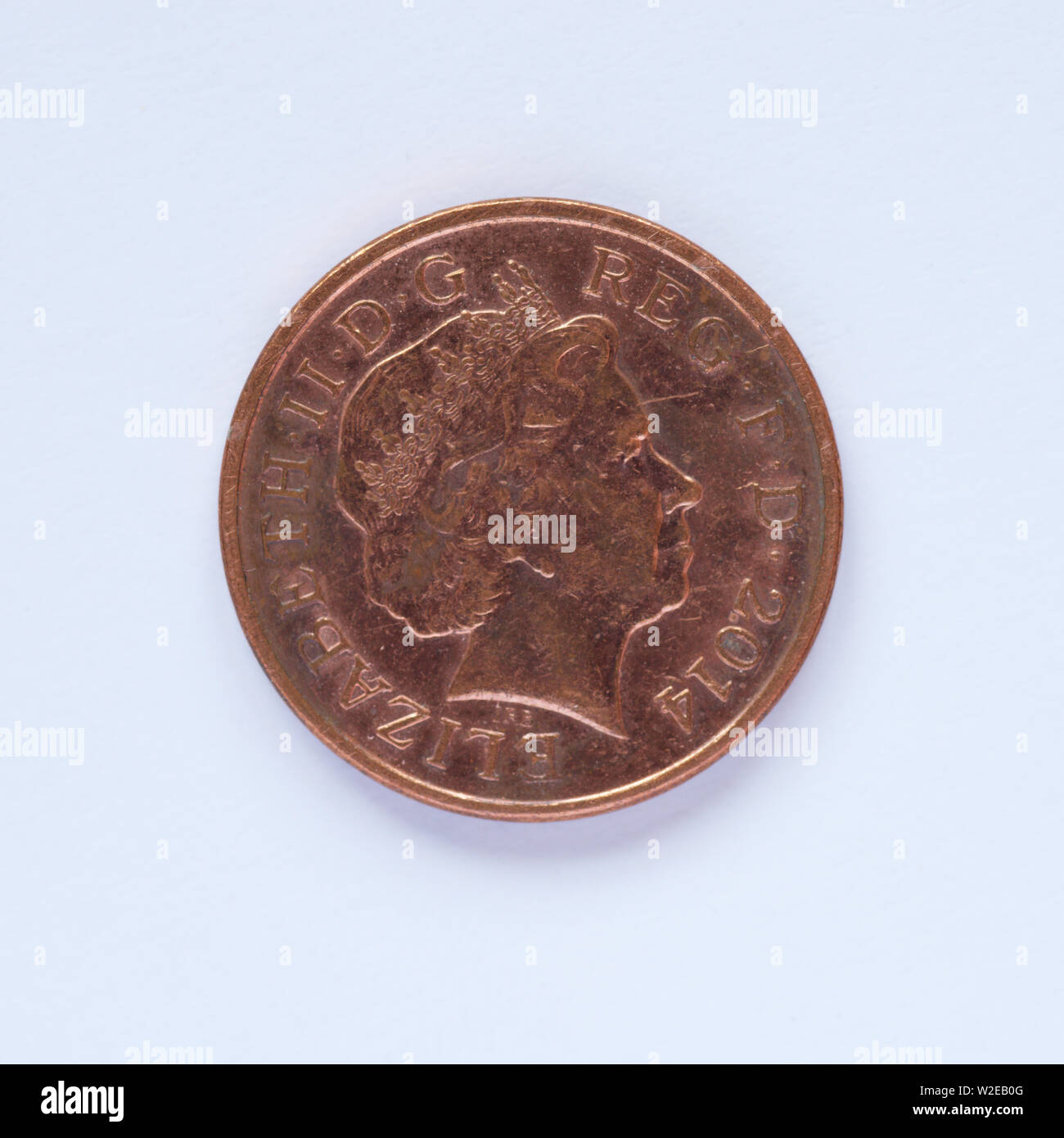 British un penny Coin - 2014 Foto Stock