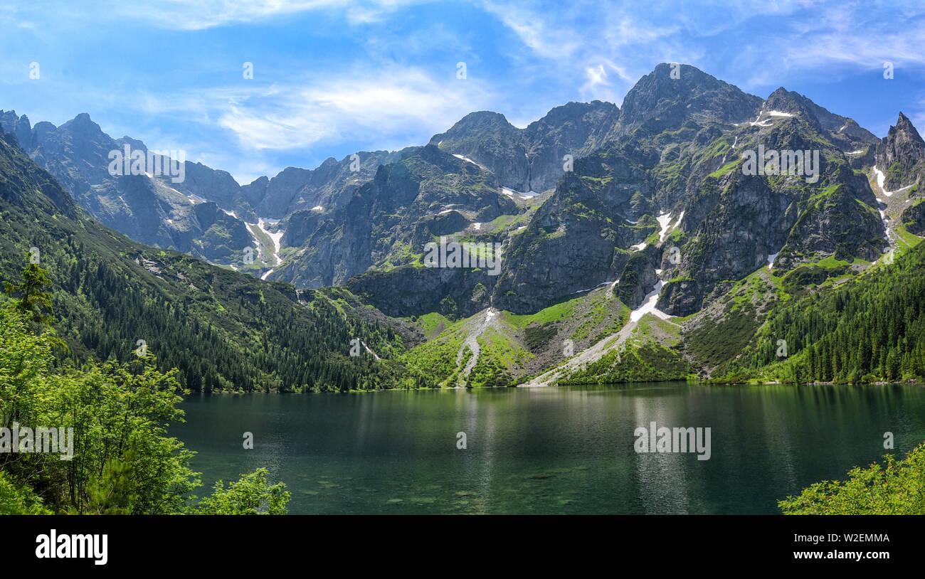 Occhio di mare lago del Tatra polacchi. Il lago dei primi cinque migliori laghi nel mondo Foto Stock