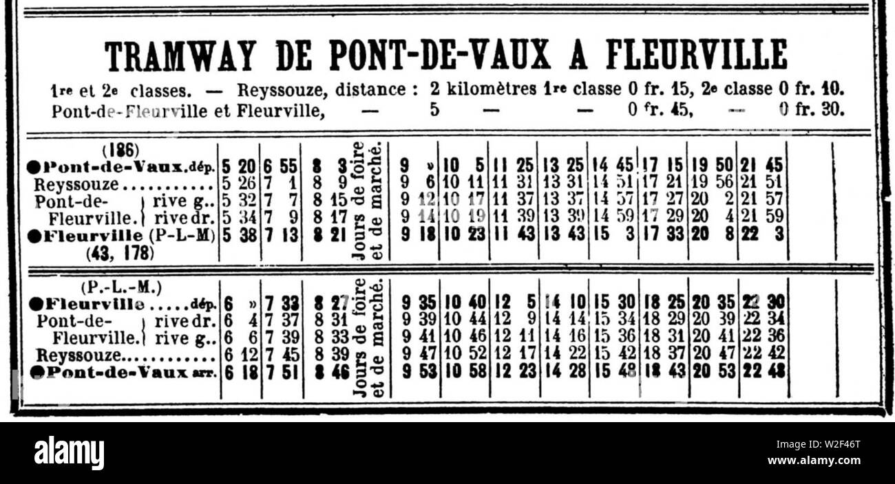 Chaix 1914 Pont de Vaux à Fleurville. Foto Stock