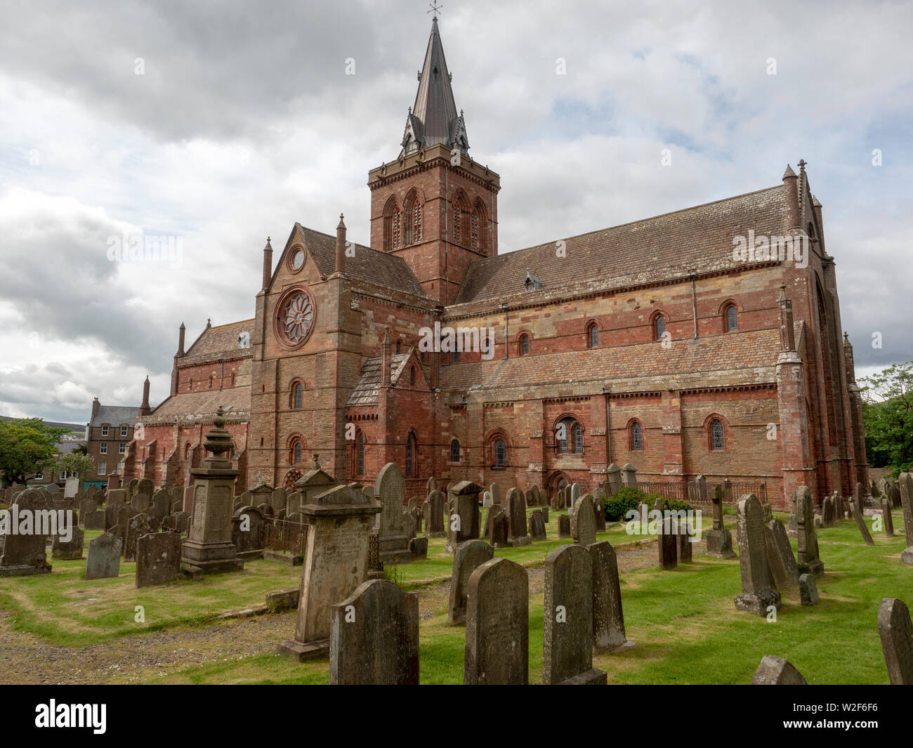San Magnus Cathedral a Kirkwall, Orkney Islands, Scozia Foto Stock