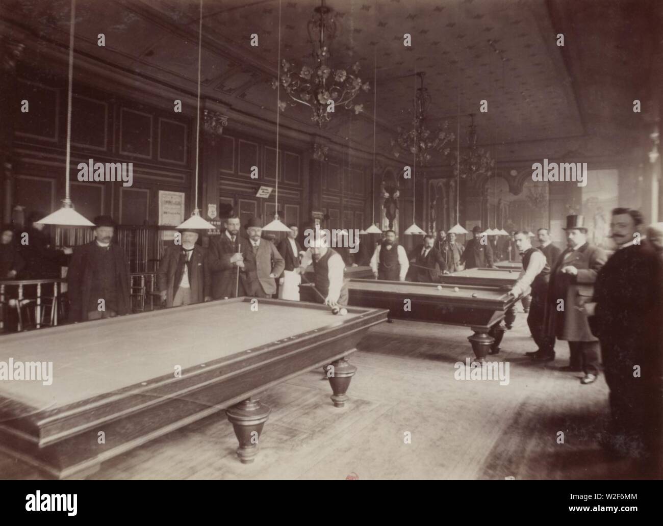 Championnat du monde de biliardo (à l'Académie Nationale des Amateurs de l'Eldorado - 1903). Foto Stock