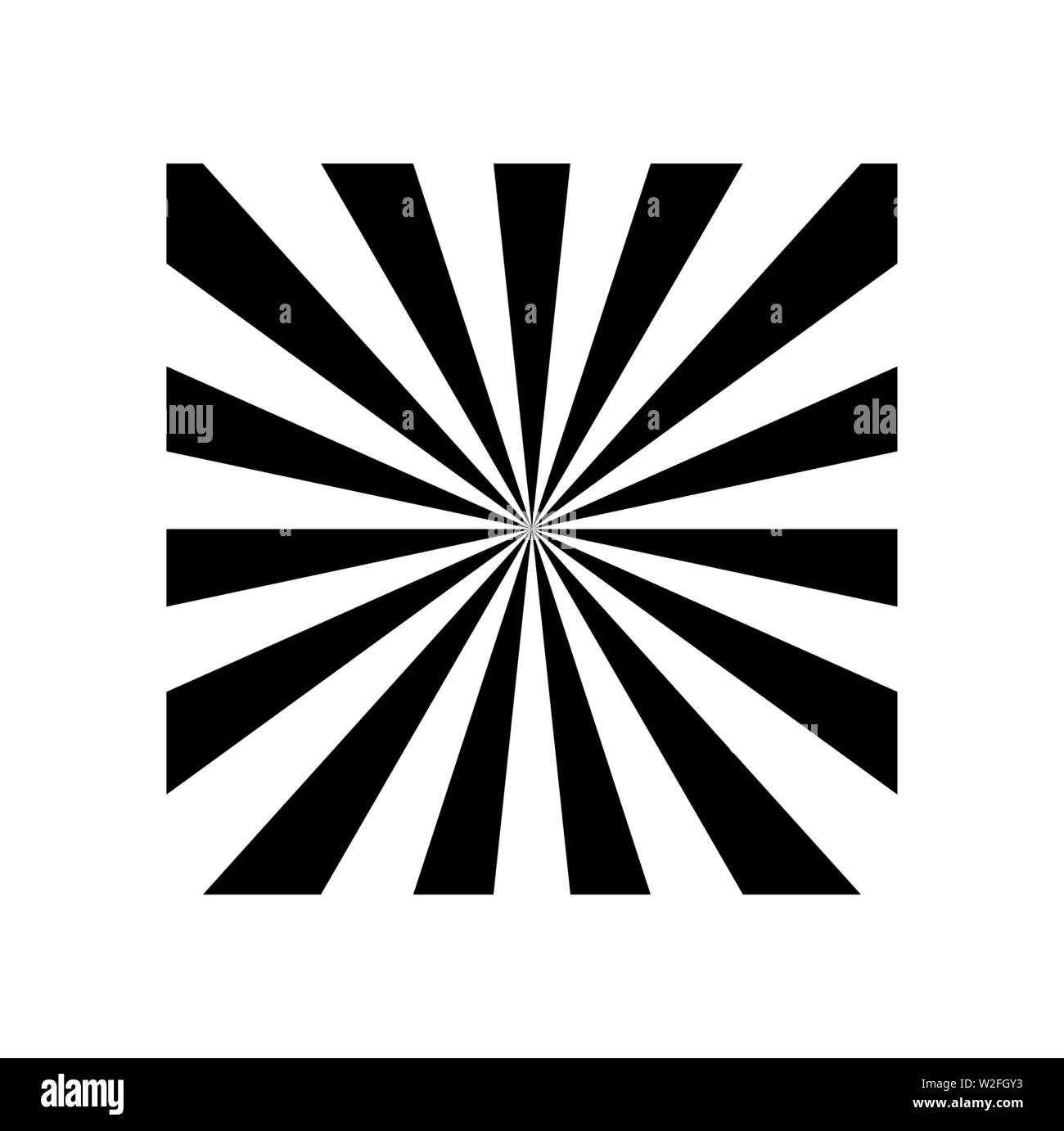Bianco e nero prospettiva radiale linee grafica vettoriale Illustrazione Vettoriale