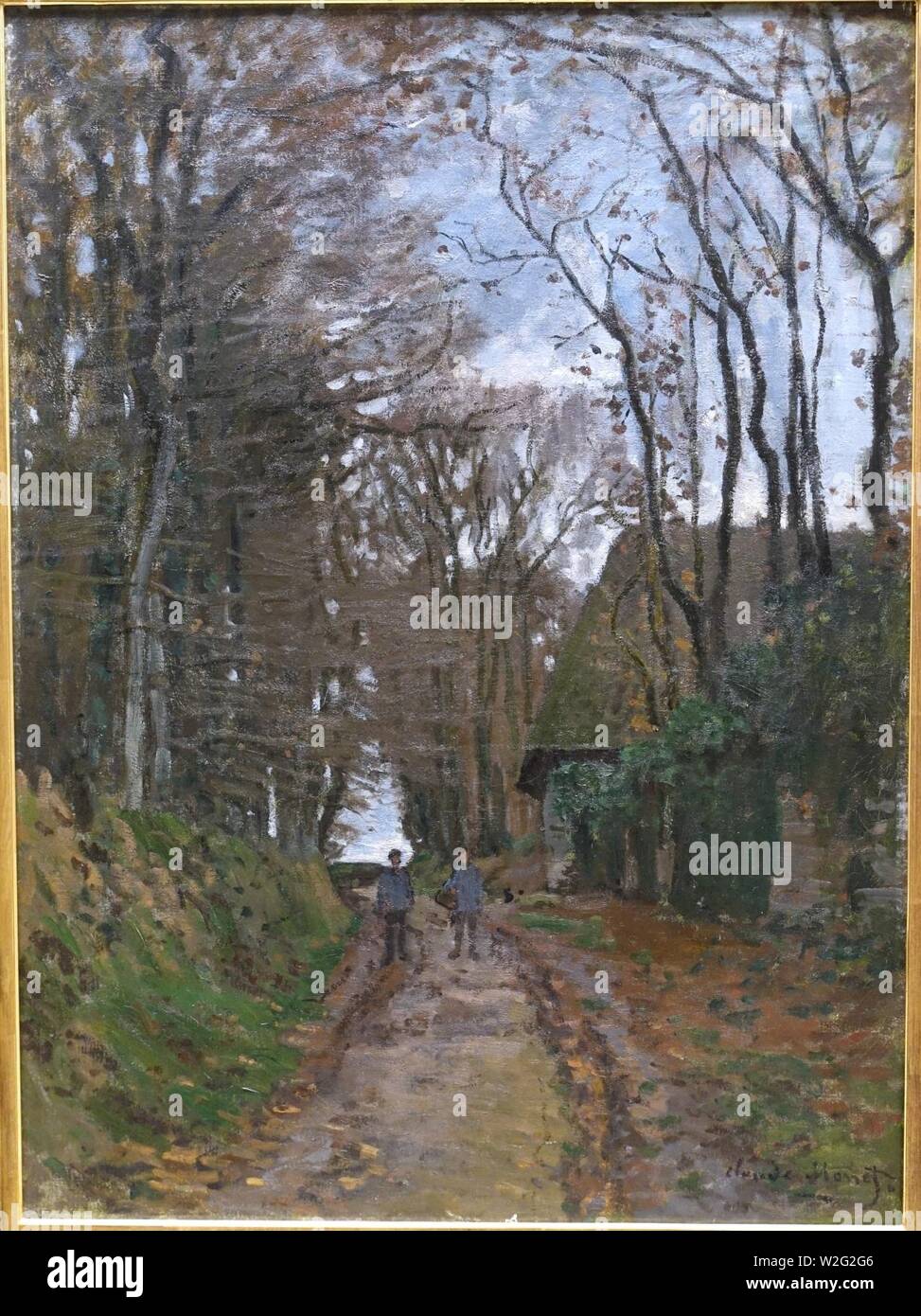 Chemin en Normandie di Claude Monet, 1868, olio su tela Foto Stock